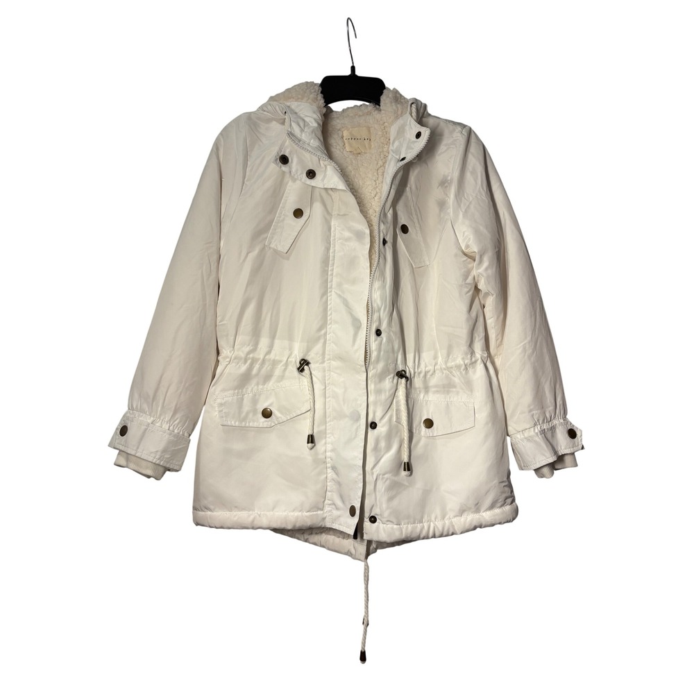 Copper Key Girls White Sherpa Lined Hooded Parka Jacket XL